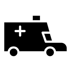 Ambulance Care Doctor Glyph Icon