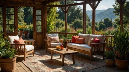 Obraz premium Beautiful garden vintage summer