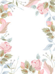 Elegant floral templates. For wedding invitation, birthday and Mothers Day cards, flyer, poster, banner, brochure, email header,