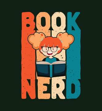 Book and drink tea and be happy t-shirt design 