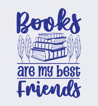 Book and drink tea and be happy t-shirt design 