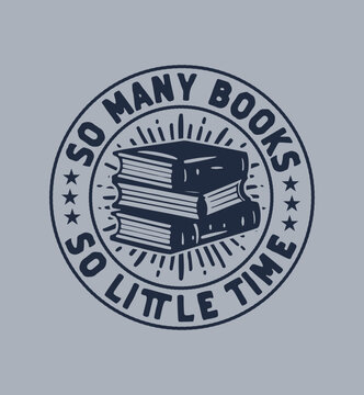 Book and drink tea and be happy t-shirt design 