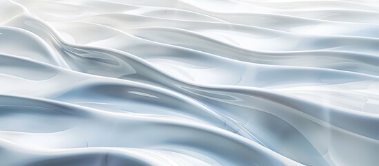 Fototapeta premium Background of abstract white wave pattern on rippled water