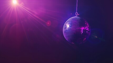sparkling disco ball. Disco ball with bright lights, night party, night party background photo,