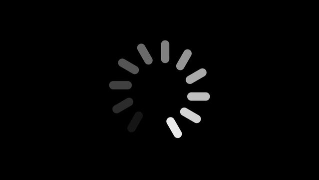 Animated of circle loading icon .Wheel loading concept icon