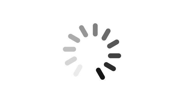 Animated of circle loading icon .Wheel loading concept icon
