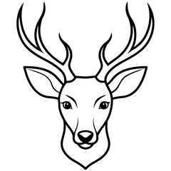 Deer Head Sketch Vector illustration