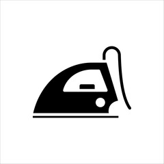 Iron icon. Dry and steam iron vector icon. Laundry item symbol. Simple outlined design style.
