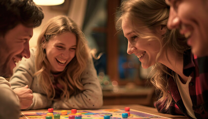 Playing games and enjoying playful banter with loved ones during a family game night brought laughter and happiness to the evening