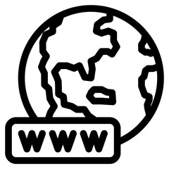 world wide web internet icon