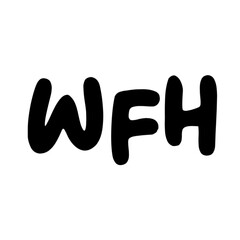 3D Work from home poster art