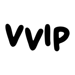 3D VVIP text poster art