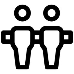 Foosball. Editable stroke vector icon.
