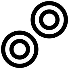 Draughts. Editable stroke vector icon.