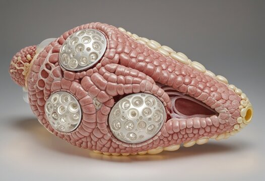 pancreas model object, illustration