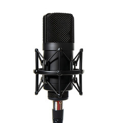 podcast mic on transparent isolated background