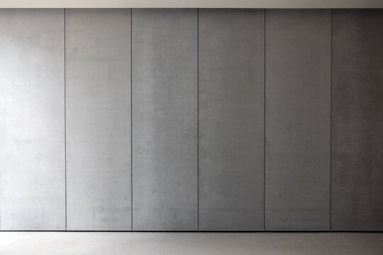 Steel wall made of smooth metal panels
