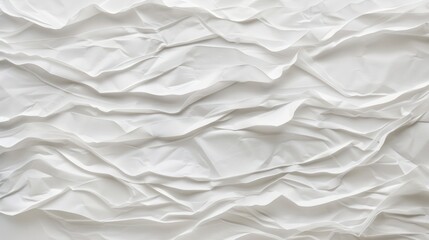 Fototapeta premium Versatile crumpled white paper texture for backgrounds.