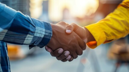 Two people shaking hands