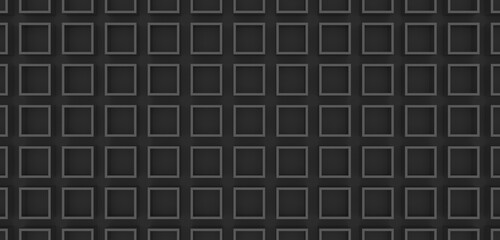 Background geometric black square merge mathematics square 3D illustration