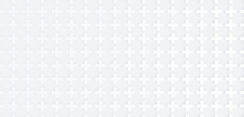 geometric background white plus sign 3D illustration