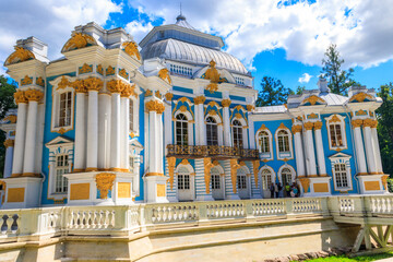 Pavilion Hermitage in Catherine park at Tsarskoe Selo in Pushkin, Russia