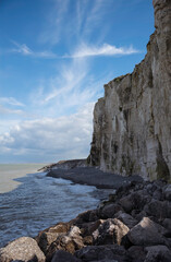 the chalk cliffs of etretat