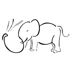 an elephant painted