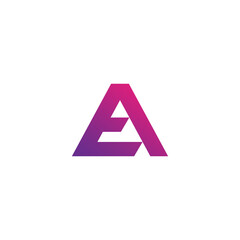 EA Logo Design Vector. AE Initial Logo