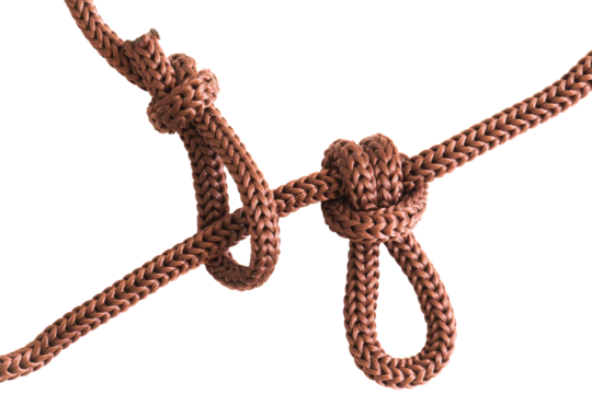 Isolated intertwined Bowline knots