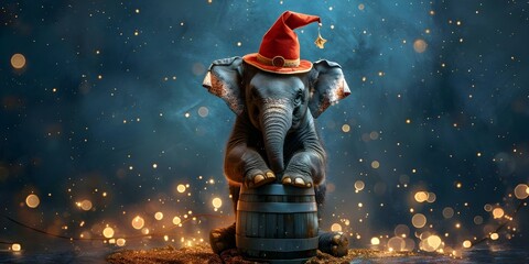 The Amazing Magician Elephant A Charming Circus Performer. Concept Magician, Elephant, Circus, Performer, Charming