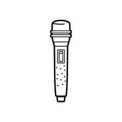Vector Concert Microphone Cartoon Illustration Isolated