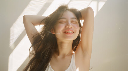 Obraz premium 女性の美しさのイメージ. スキンケア、ボディケア、美容サロンの総合ガイド