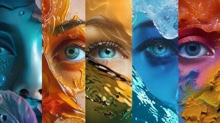 Analyze the use of abstract imagery in advertising and marketing. How do abstract visuals capture attention and communicate brand messages effectively