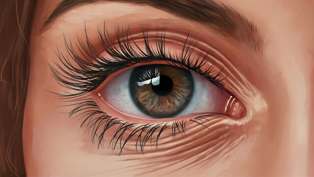 Hypnotic Eye Drawing Captivating the Viewer with Every Lash and Shine