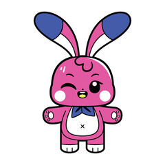 Vector Kpop Cute Doll Cartoon Illustration Isolated