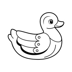 Vector Mandarin duck Cartoon Illustration Isolated