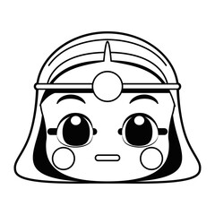 Vector Korean Traditional Mask Cartoon Hahoe Illustration Isolated
