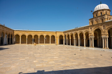 Zitouna Mosque, Located in the heart of Tunis' medina, this important mosque was founded in 734 and built on a site once occupied by a church. It was totally rebuilt in the 9th century and restored