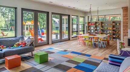 Building a family-friendly home with plenty of play areas, open spaces, and safety features