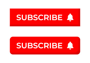 Subscribe button icon with shadow. Subscription concept