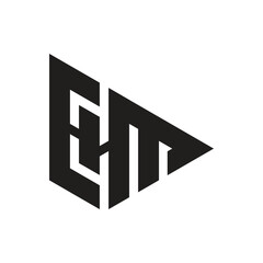 EHM letter logo, EHM or E M letter alphabet logo