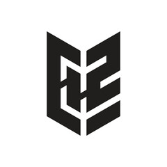 EHZ letter logo, EHZ or E Z letter alphabet logo
