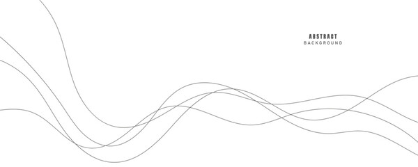 Abstract vector modern background with grey wavy lines and particles. EPS10