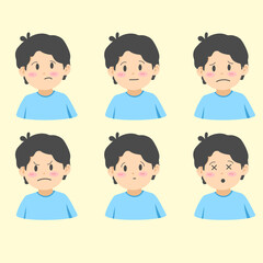 cute child boy expression