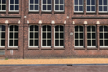 Fototapeta premium Zaandijk Industrial Brick Building Facade Detail, Netherlands