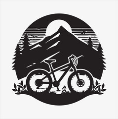 t-shirt design bicycle silhouette art illustration © Faysal Design House