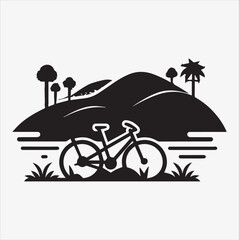 t-shirt design bicycle silhouette art illustration © Faysal Design House