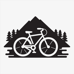 t-shirt design bicycle silhouette art illustration © Faysal Design House