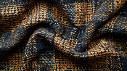 Fototapeta premium Close-Up of Textured Woven Fabric with Intricate Patterns
